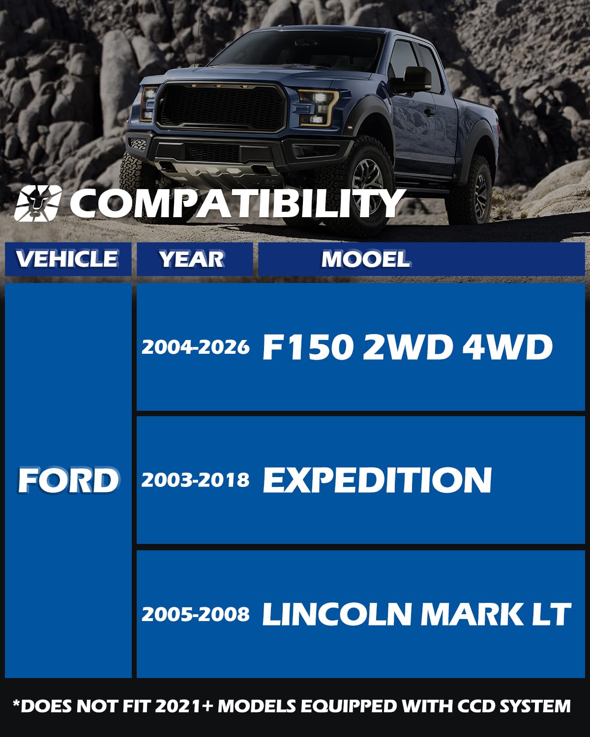 Dynofit F150 2-in lift kit with user-ready mounting studs aligned.