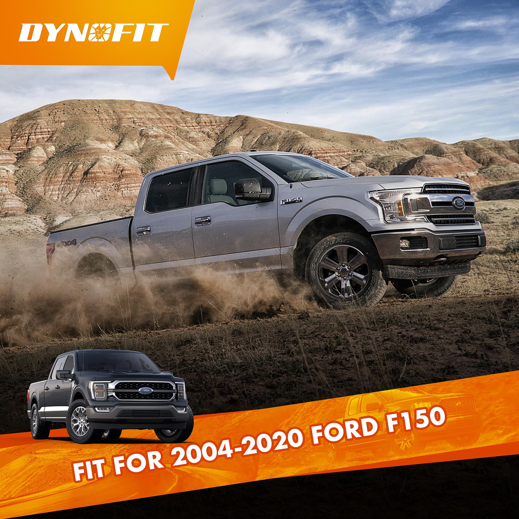Dynofit F150 upper control arm with warranty details and compatibility note