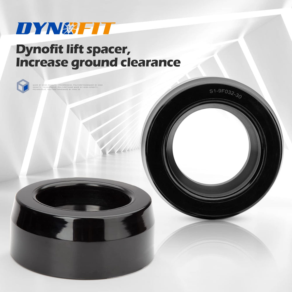 Dynofit polyurethane lift spacers demonstrate a durable, weather-resistant leveling solution.