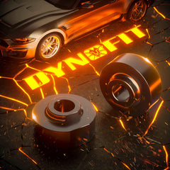 Dynofit three-quarter-inch stud extenders enhance wheel alignment and stability.