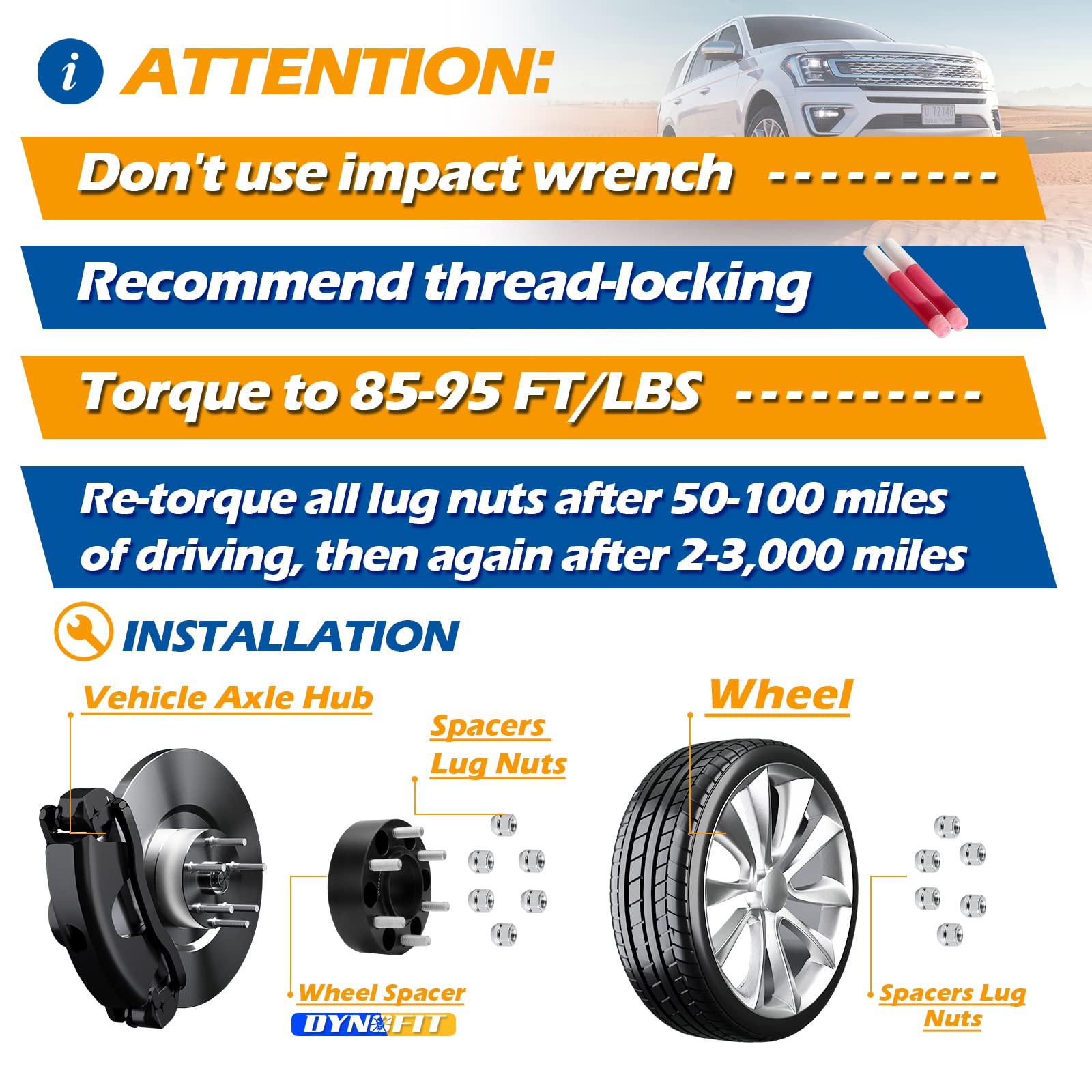 Dynofit spacer kit in packaging highlights four spacers included.