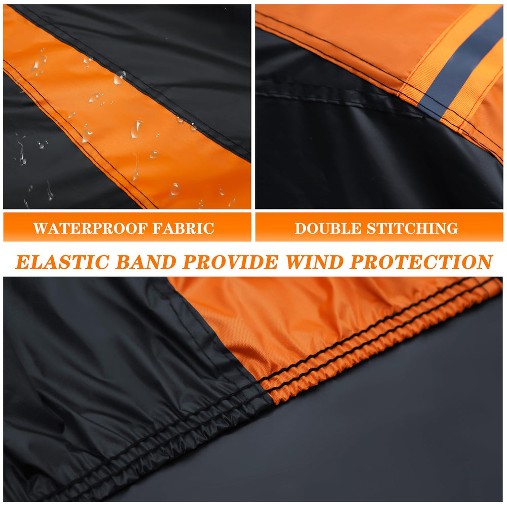DYTARGET full exterior sedan car cover side view offers all-weather protection for outdoor parking.