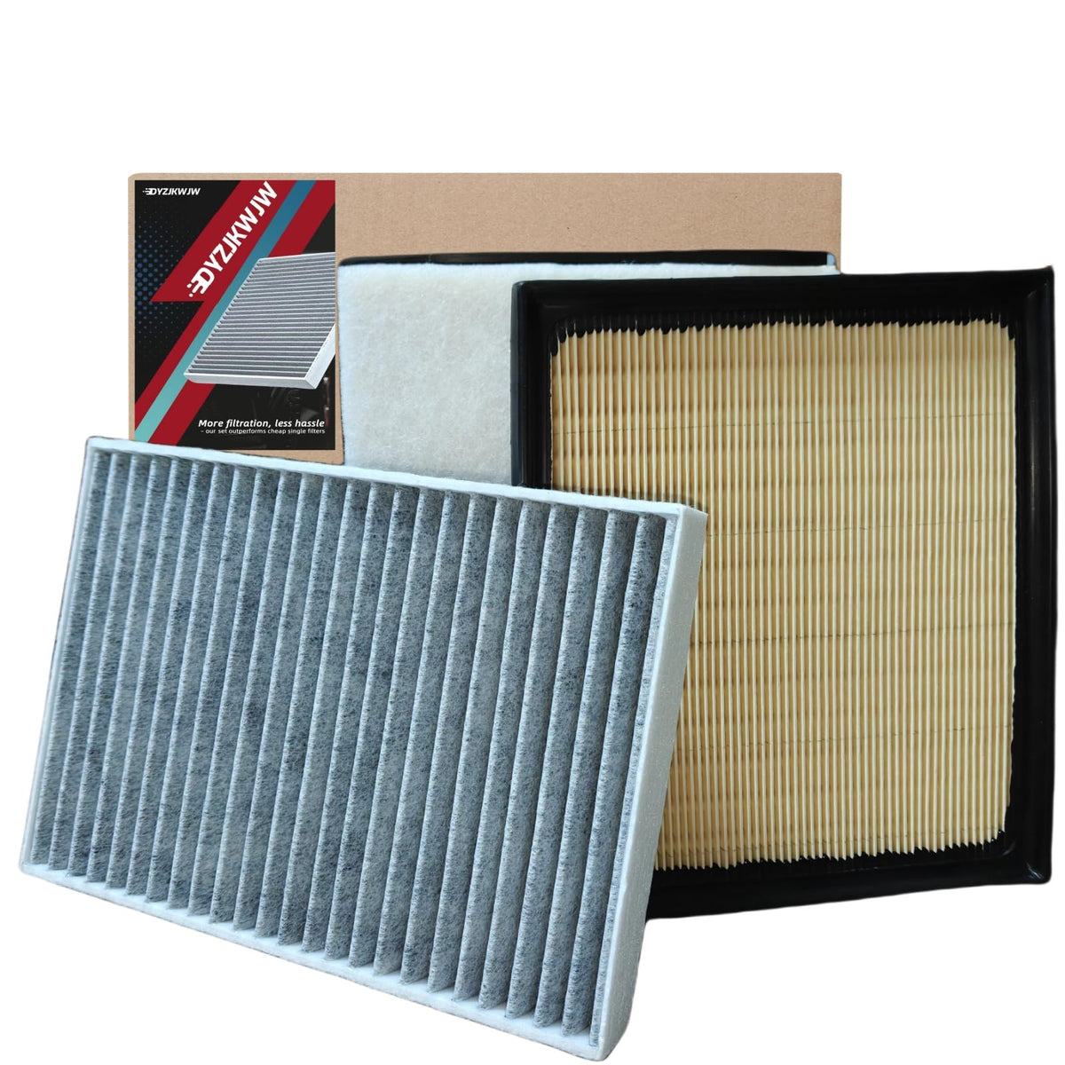 DYZJKWJW cabin and engine filter kit packaging for quick replacement