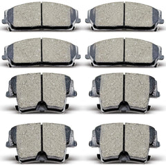 DYZJKWJW D1056/D1057 front brake pads close-up with ceramic material and low dust.