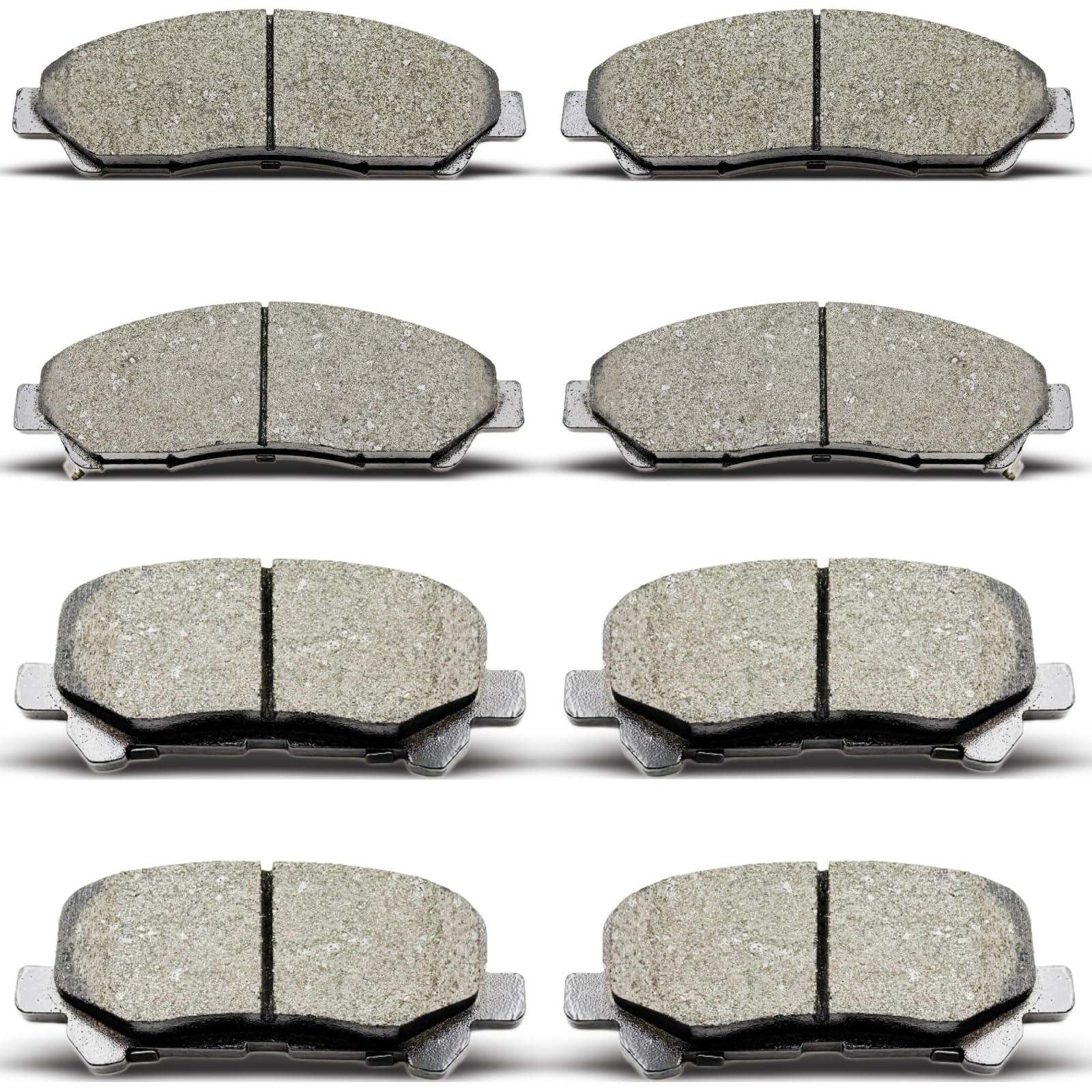DYZJKWJW D1280 front brake pads pack for Honda Pilot; low dust design improves wheel cleanliness