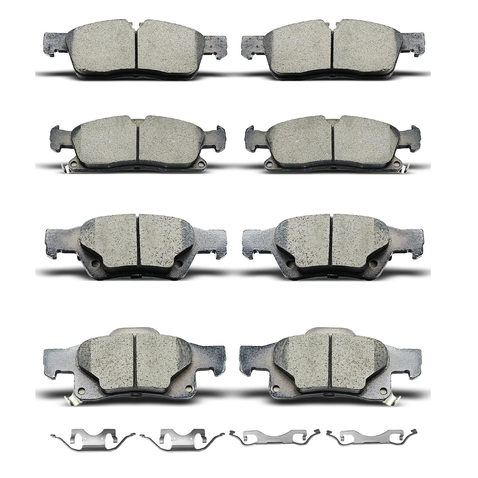 DYZJKWJW D1455 front brake pad with clips for stable front braking and reduced noise