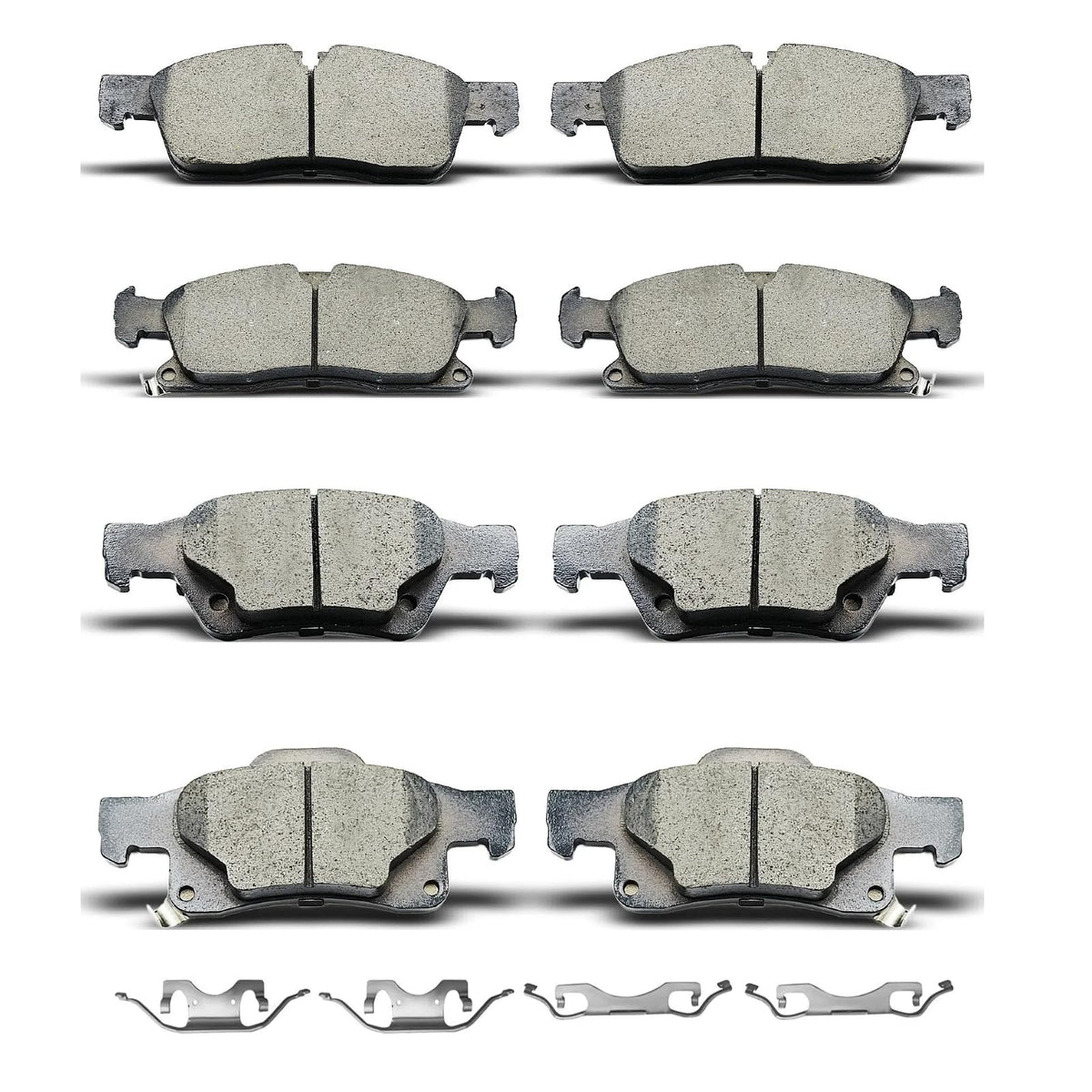 DYZJKWJW D1455 front brake pad with clips for stable front braking and reduced noise