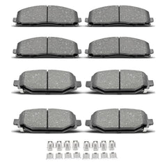 DYZJKWJW D1589/D1596 front view ceramic brake pads with clips for smooth braking.