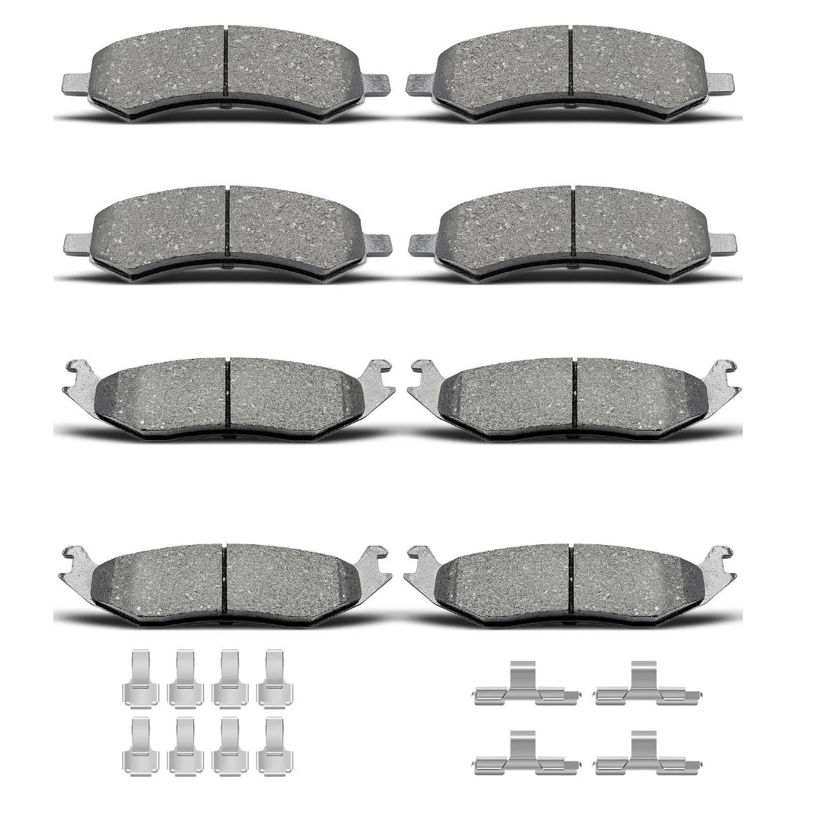 DYZJKWJW front and rear ceramic pads with clips for a clean brake upgrade