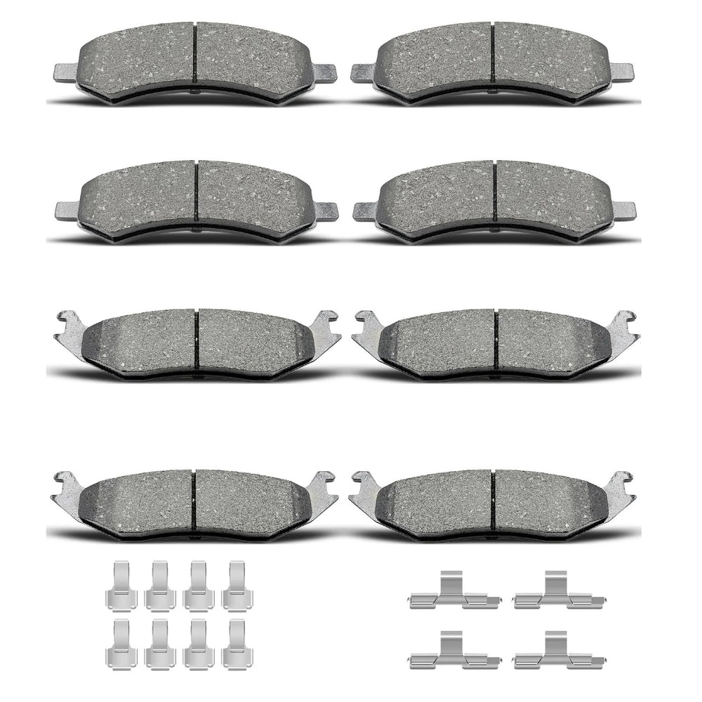 DYZJKWJW front and rear ceramic pads with clips for a clean brake upgrade