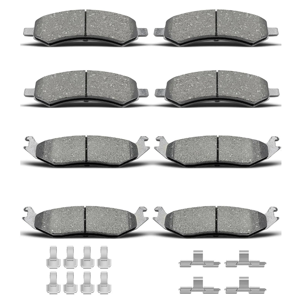 DYZJKWJW front and rear ceramic pads with clips for a clean brake upgrade