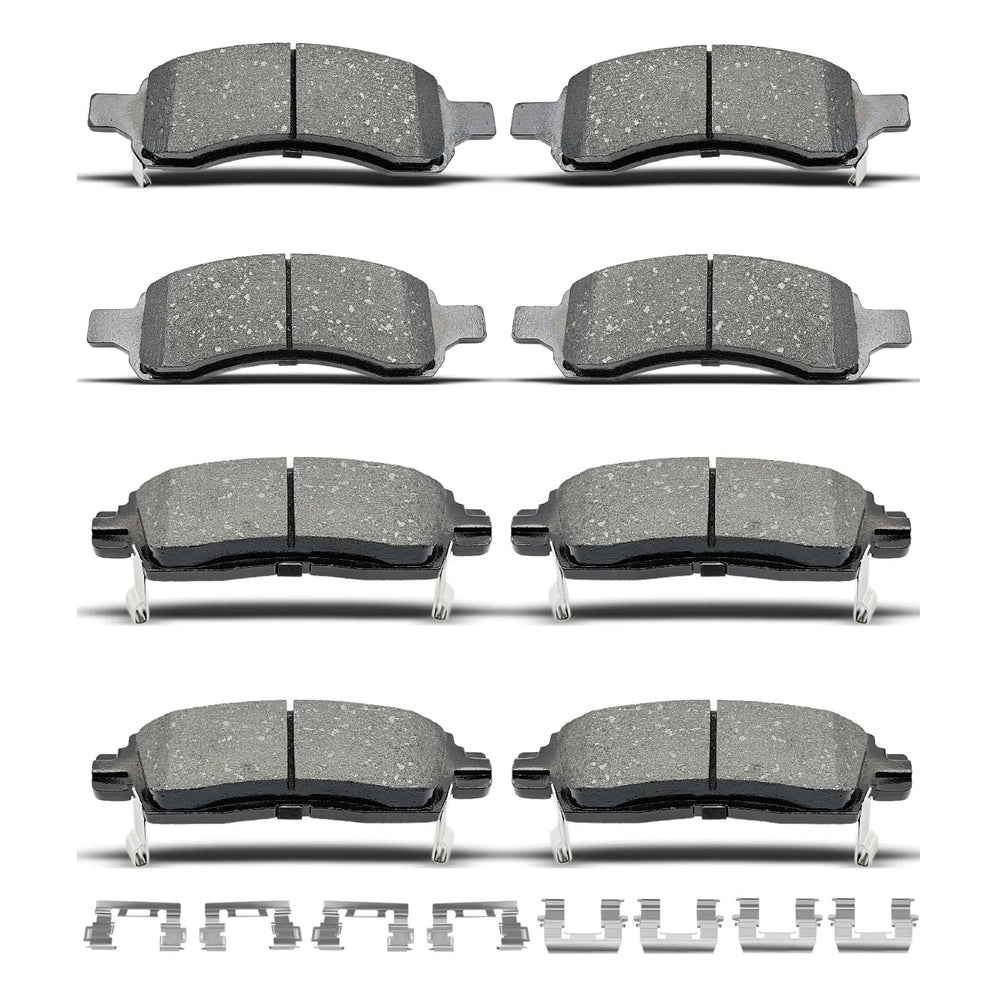 DYZJKWJW ceramic brake pads with clips front and rear for low dust performance