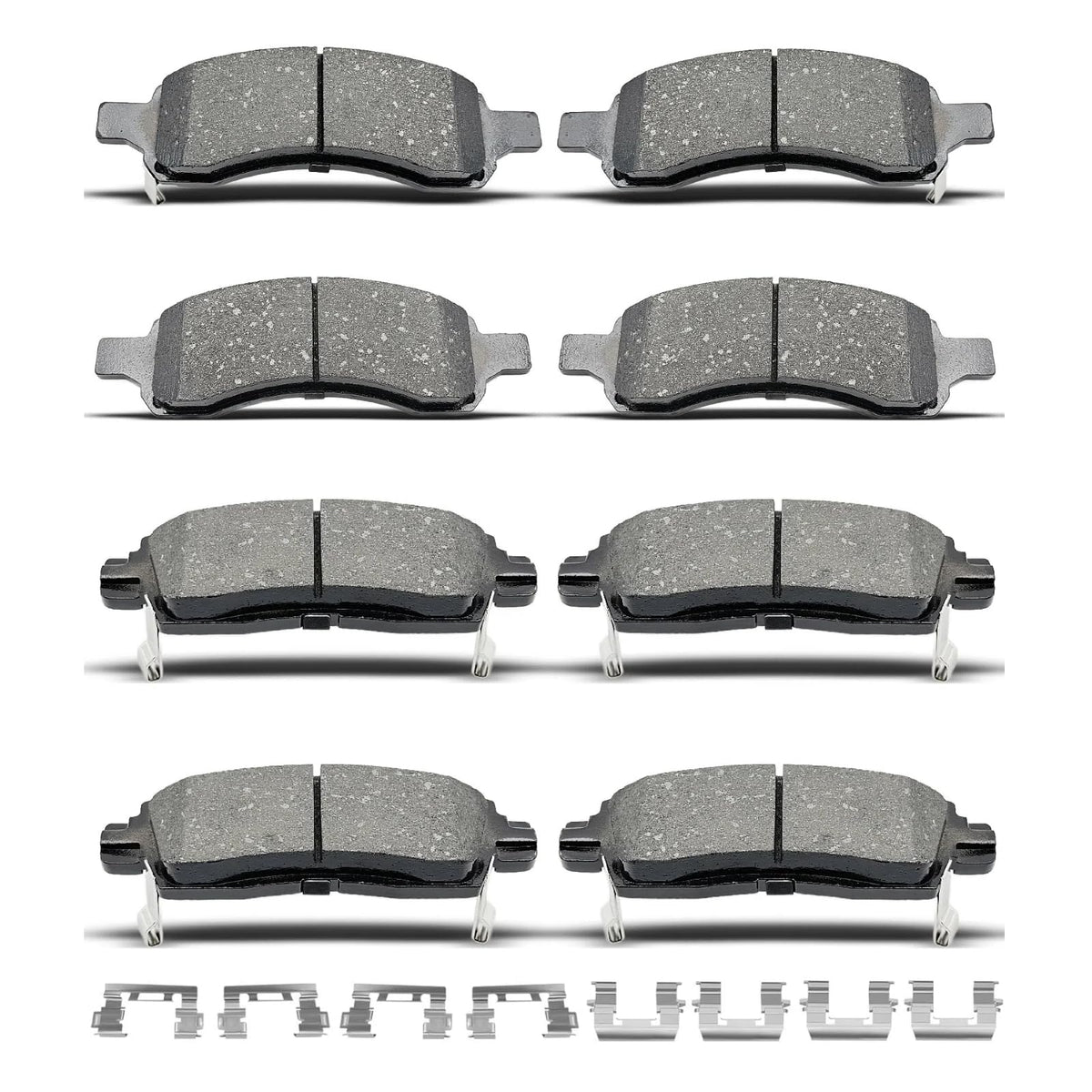 DYZJKWJW ceramic brake pads with clips front and rear for low dust performance