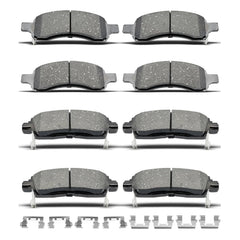 DYZJKWJW ceramic brake pads with clips front and rear for low dust performance