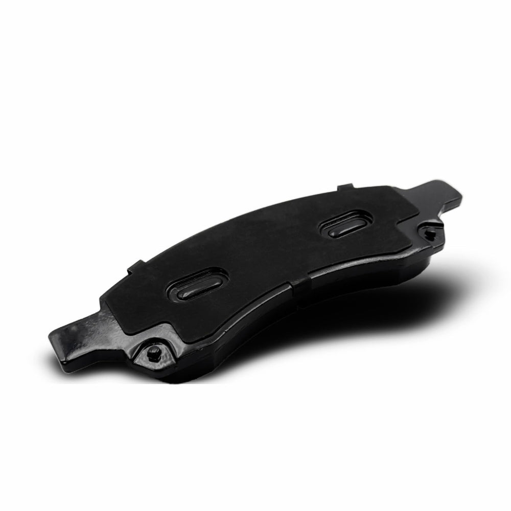 DYZJKWJW low-dust brake pads in wheel-clean context