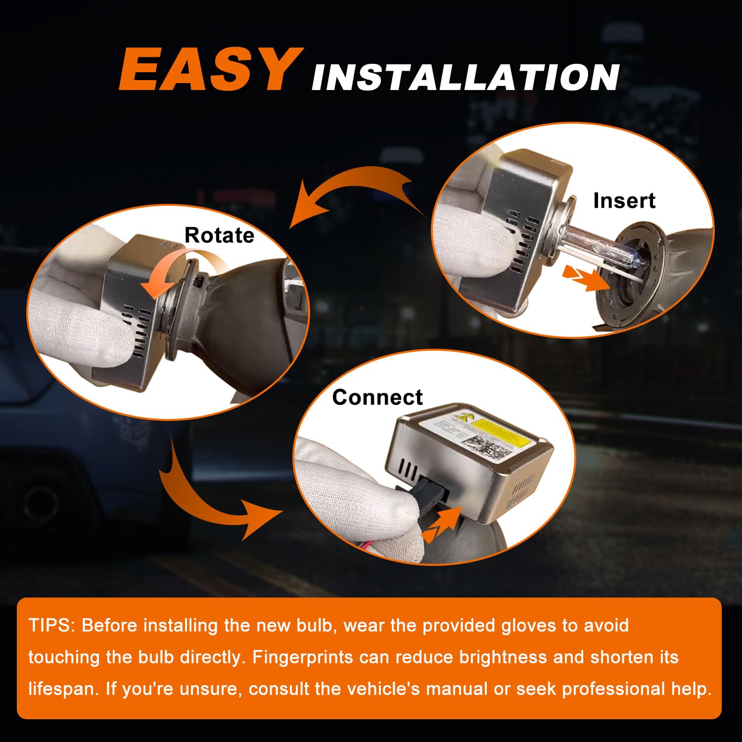 DZG D5S delivers 6000K bright white light for clear road signing