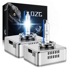 DZG D5S bulb front view with 8000K cool white illumination.