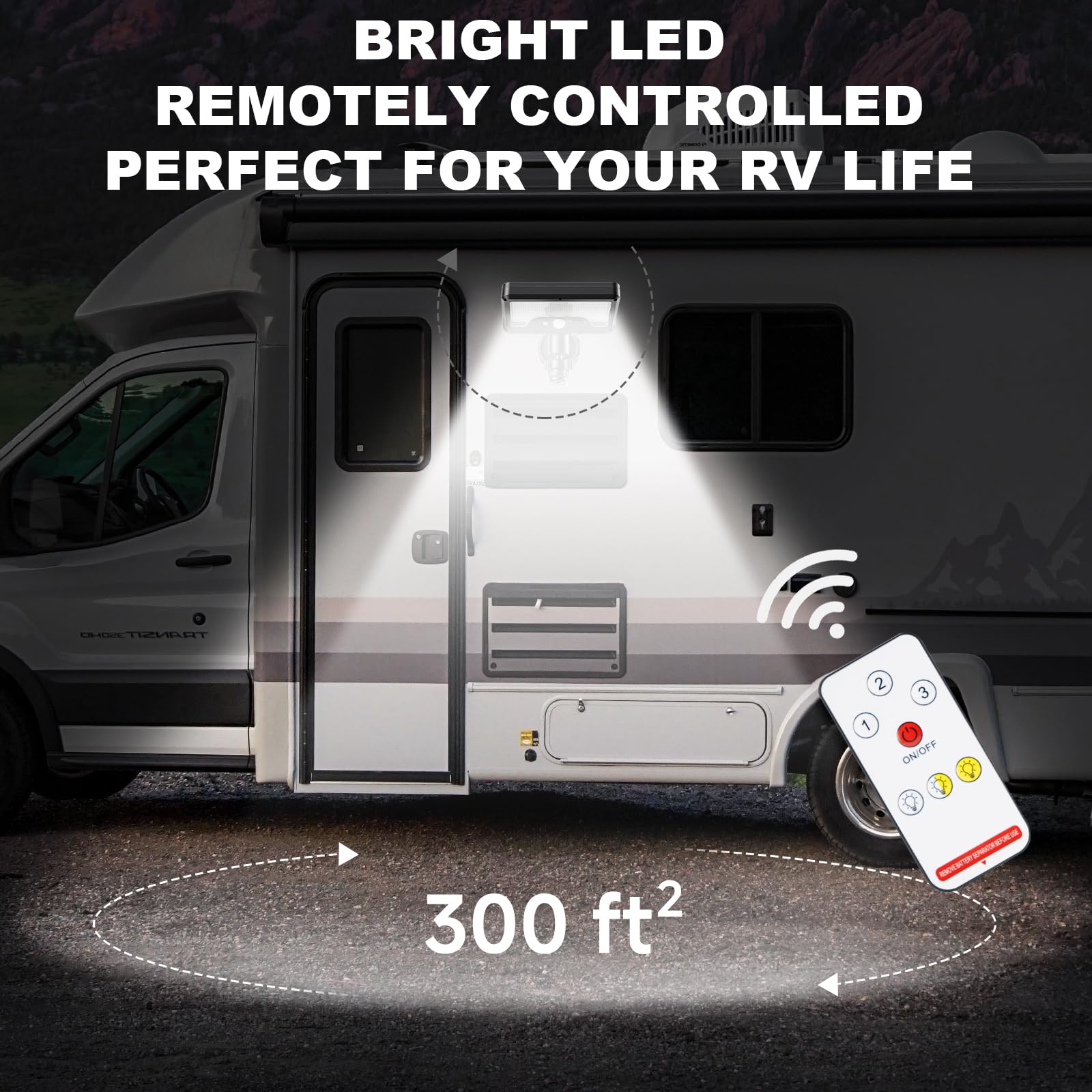 DZGKGM IP65 waterproof exterior lights withstand rain and dust on rugged trips.