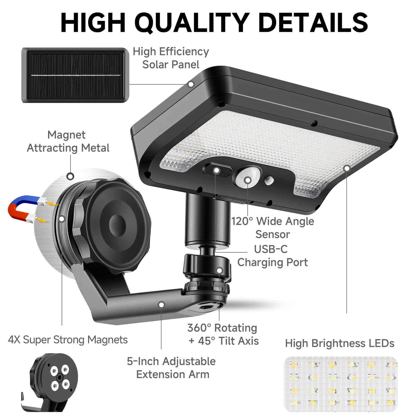 DZGKGM motion sensor step light illuminates stairs at night for safer entry.