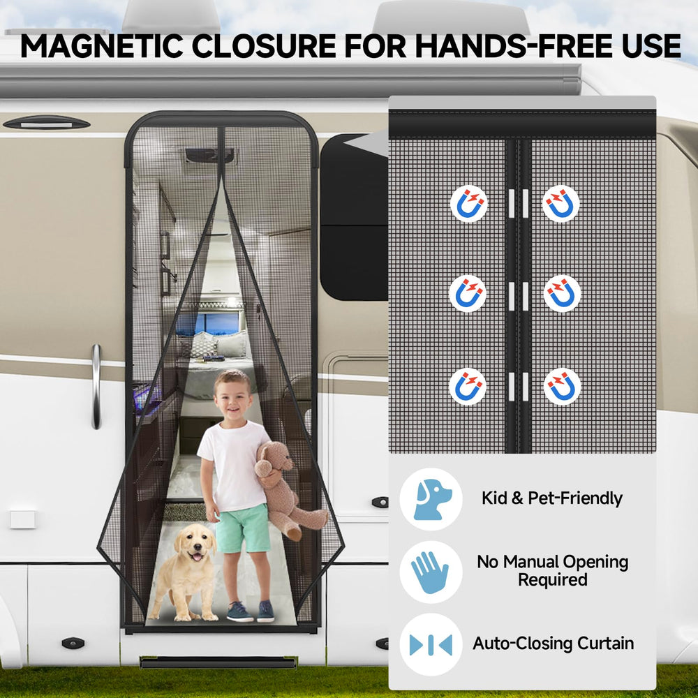 DZGKGM tear-resistant mesh panel for camper showing durability.