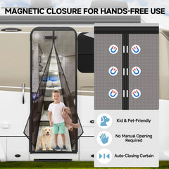 DZGKGM tear-resistant mesh panel for camper showing durability.