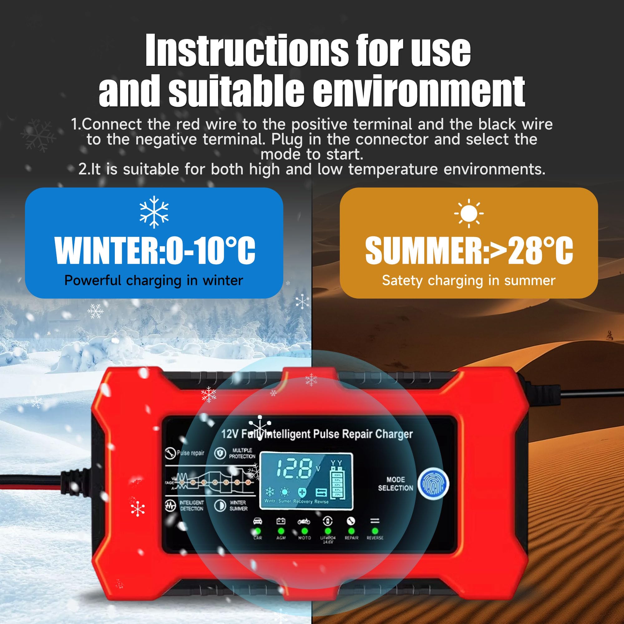 DZPIMROI 4-in-1 design emphasizes versatile battery maintenance options.