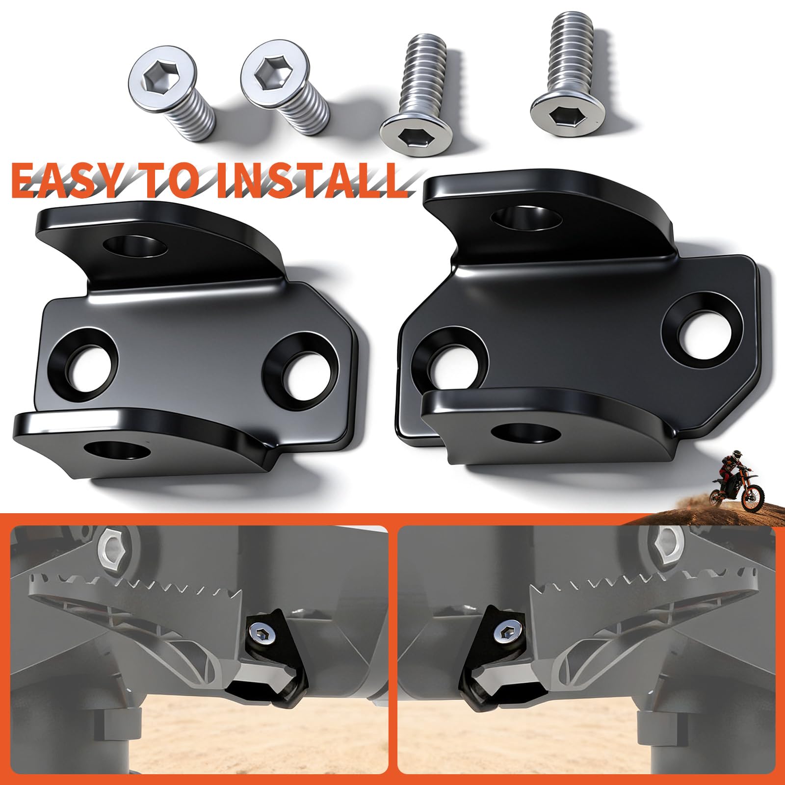 DZQPPC Tuttio Soleil 01 foot peg bracket in rugged aluminum withstands rough terrain for long-lasting performance.