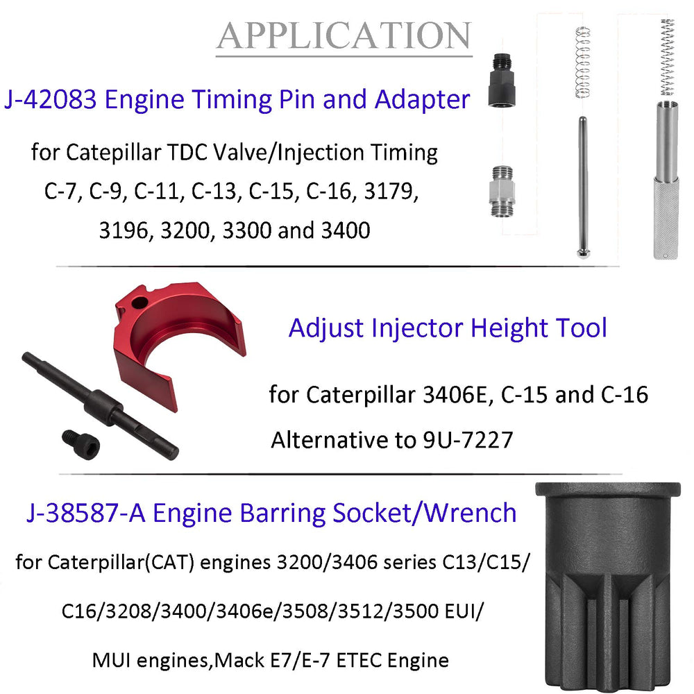 E-cowlboy 9U-7227 injector height tool for precise injector alignment.