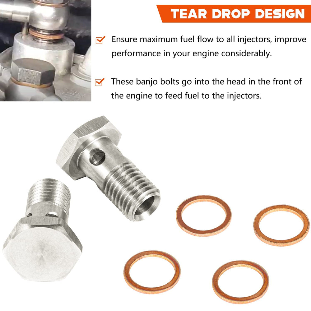 E-cowlboy banjo bolt installation shown for easier upgrade.