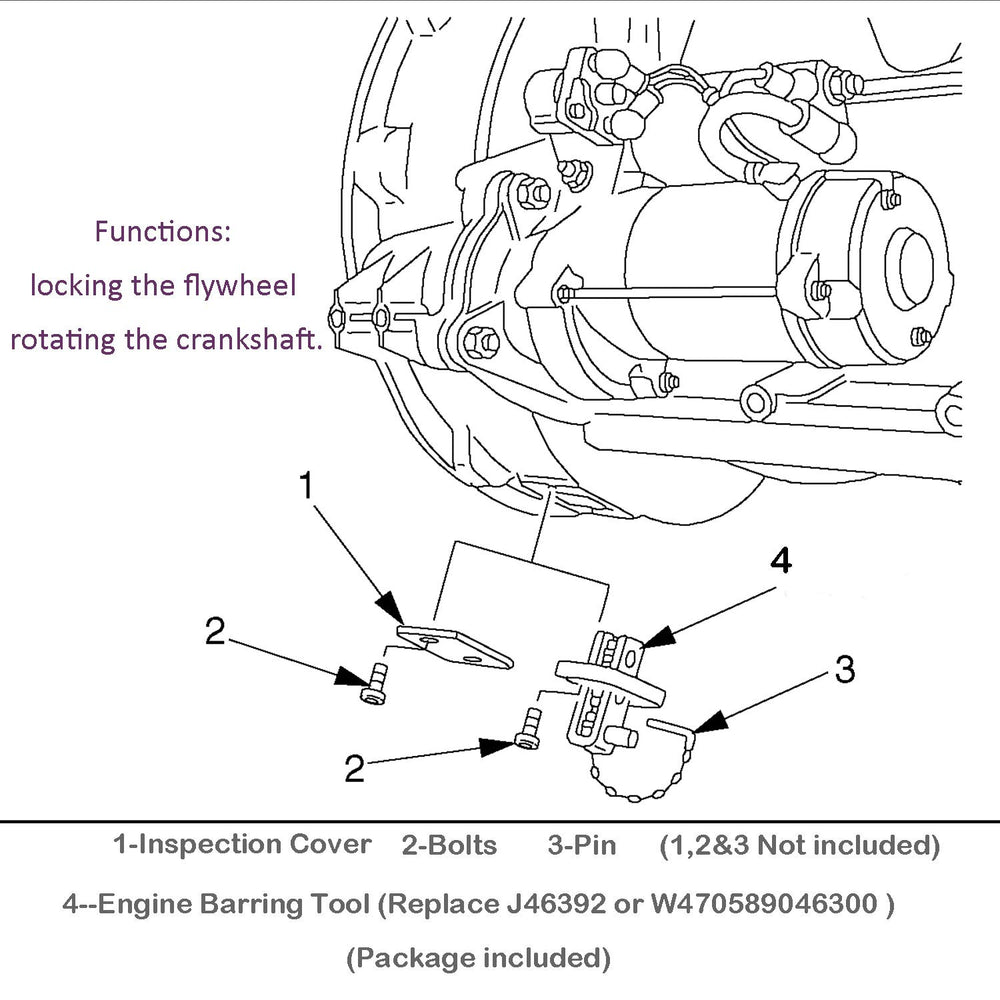 E-cowlboy barring tool with flywheel teeth engagement for service