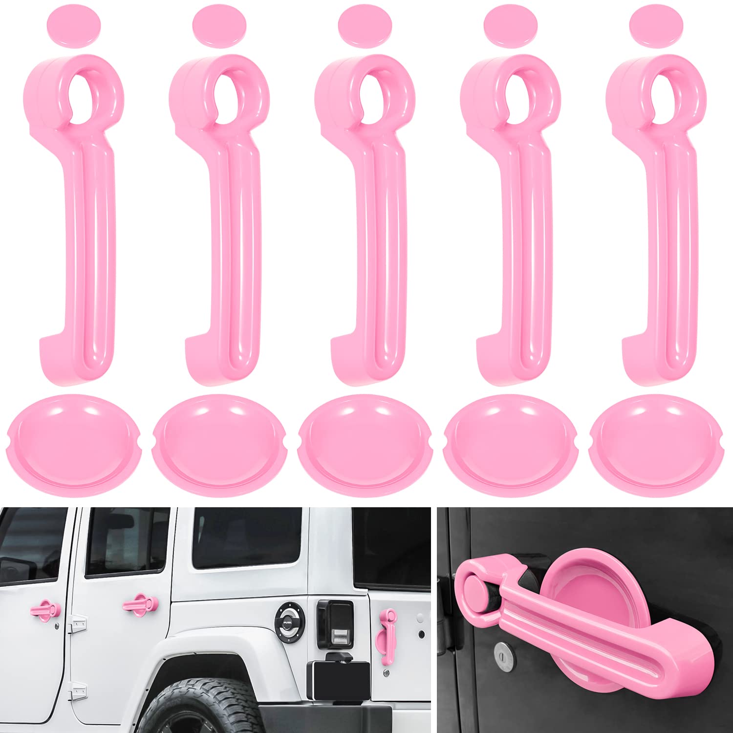 E-cowlboy door handle cover inserts pink protect finishes and add stylish flair