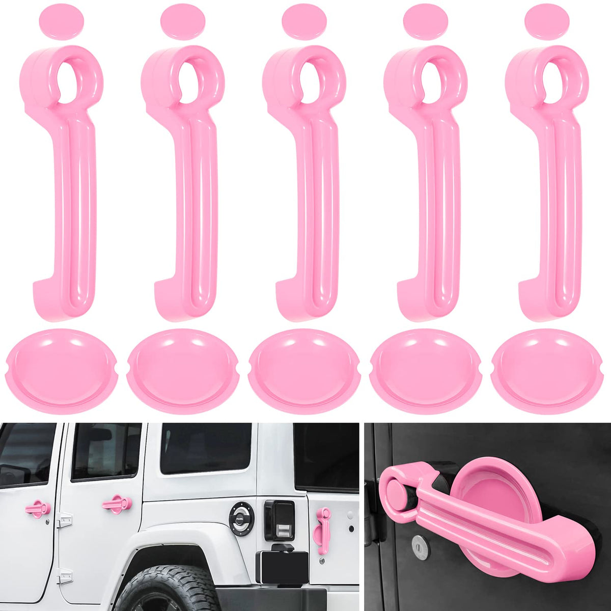 E-cowlboy door handle cover inserts pink protect finishes and add stylish flair