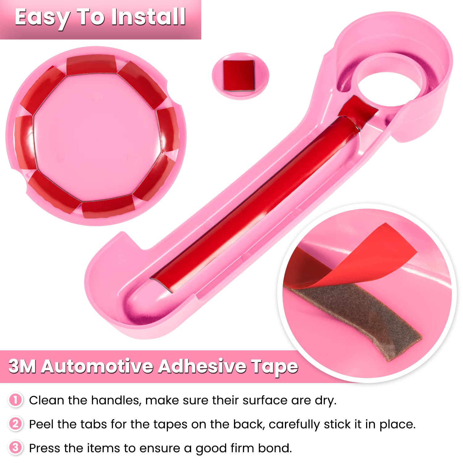 E-cowlboy jeep wrangler jk-jku tailgate handle guards pink resist wear