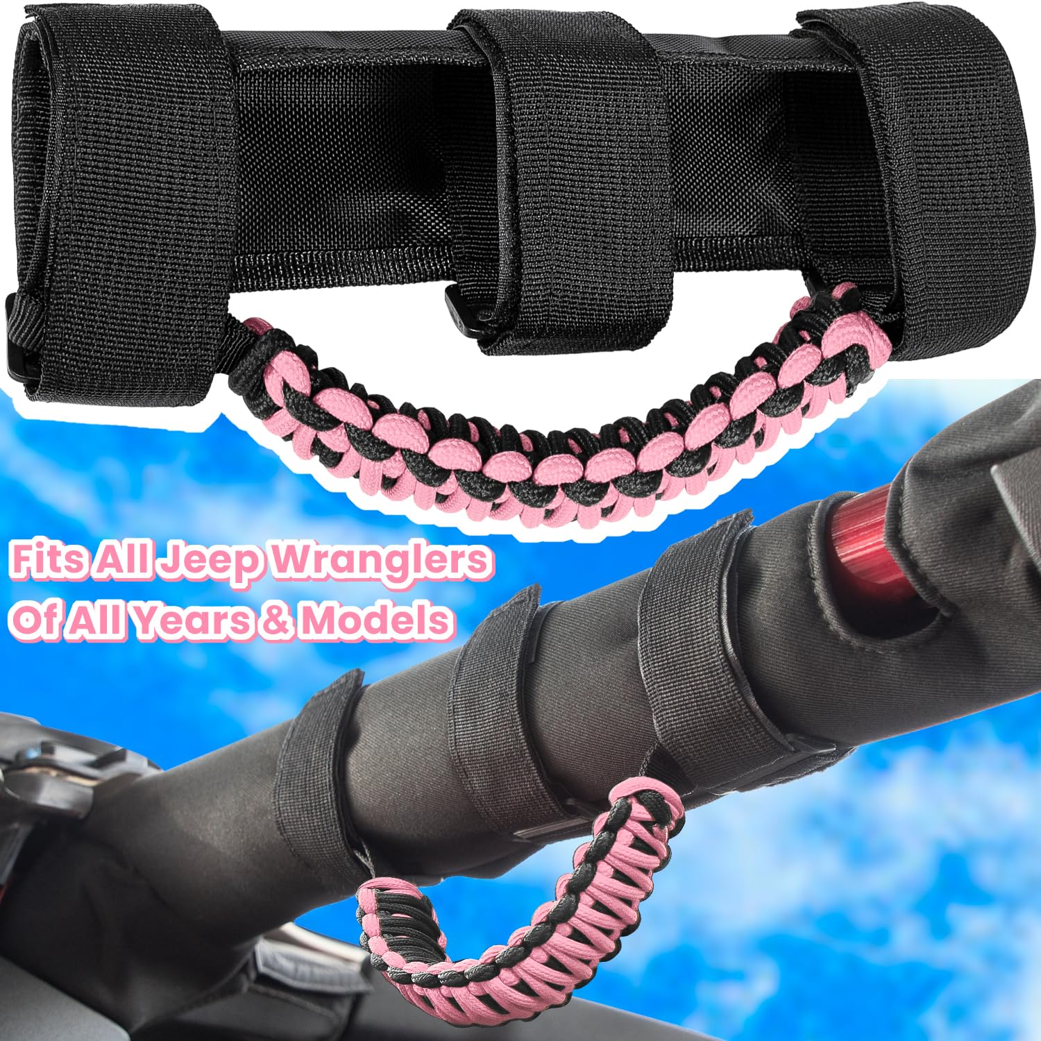 E-cowlboy paracord grip handle adds rugged comfort on rough trails.
