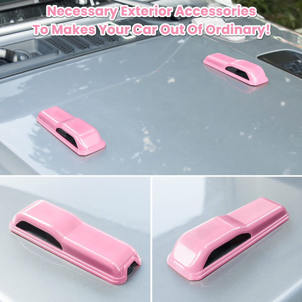 ecowlboy pink hood hinge trim on jeep wrangler for rugged look.