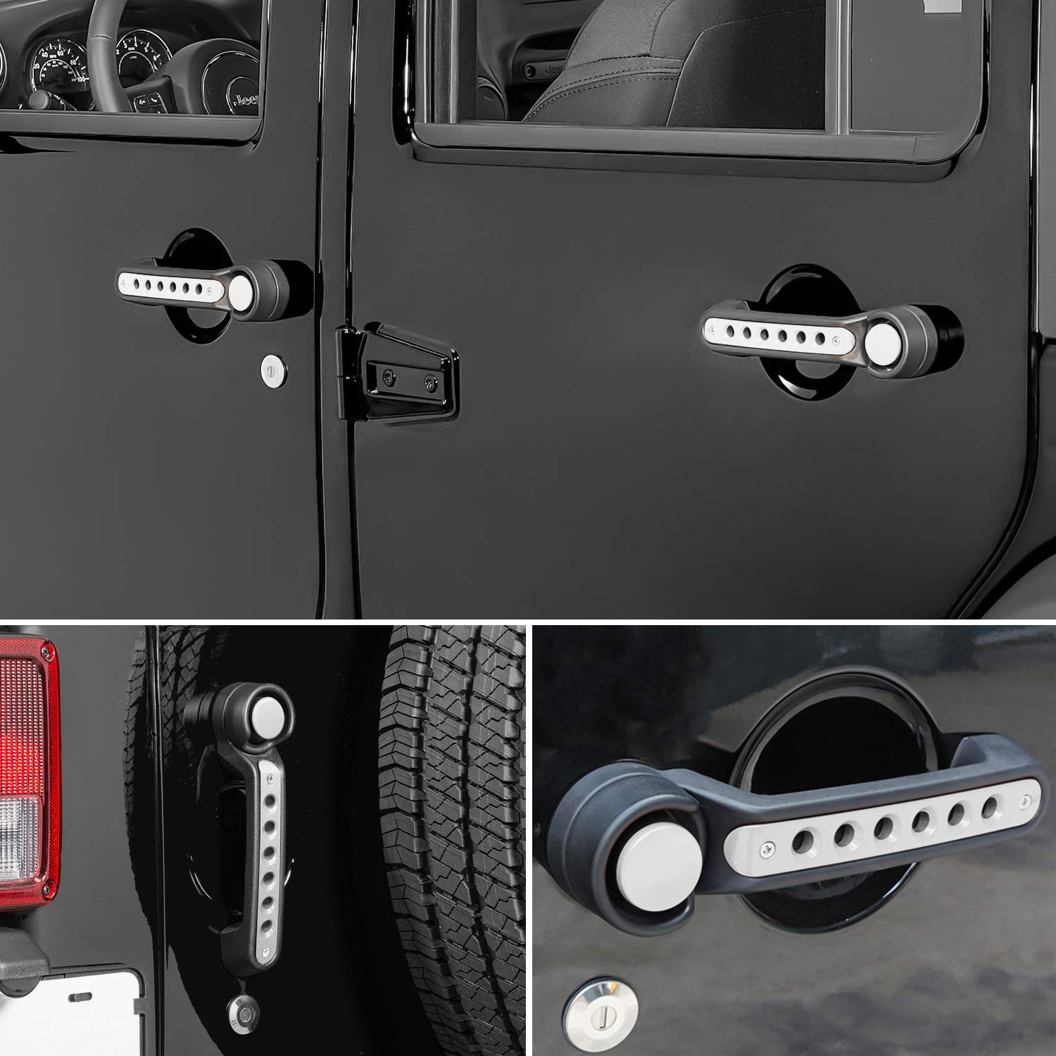 E-cowlboy push button knob cover adds sleek protection from wear.