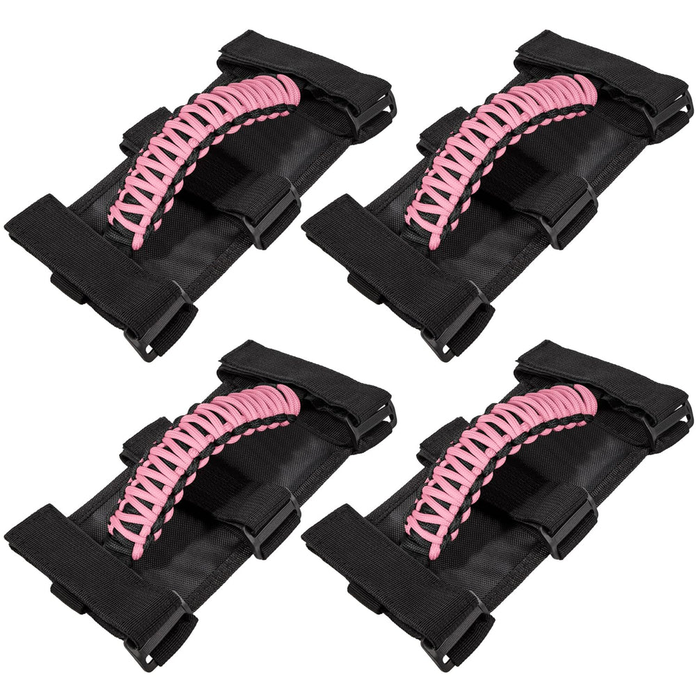 E-cowlboy roll bar grab handle on Jeep Wrangler for easy entry and secure grip.