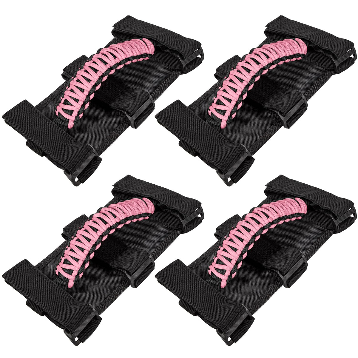 E-cowlboy roll bar grab handle on Jeep Wrangler for easy entry and secure grip.
