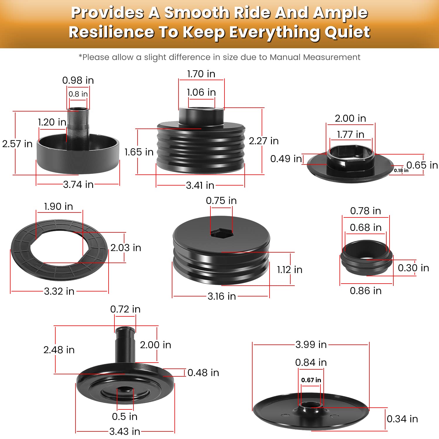 E-cowlboy kit shims and caps support precise installation