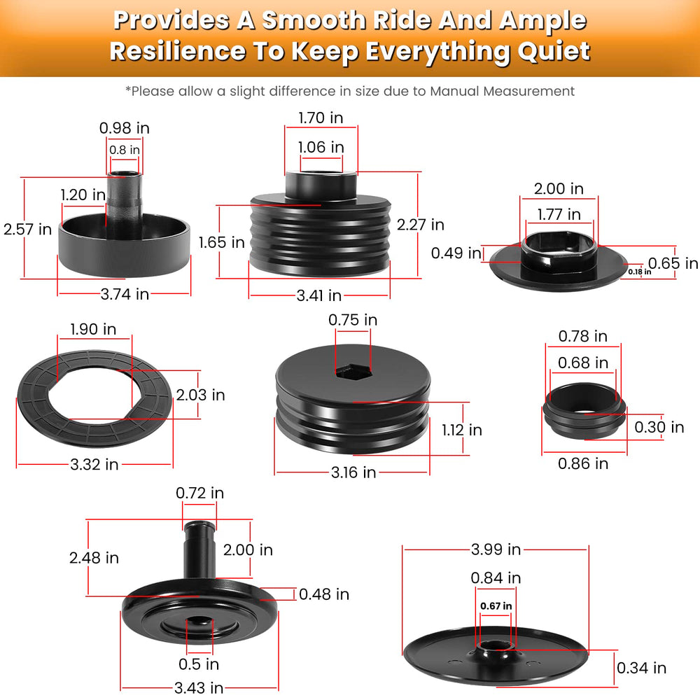 E-cowlboy kit shims and caps support precise installation