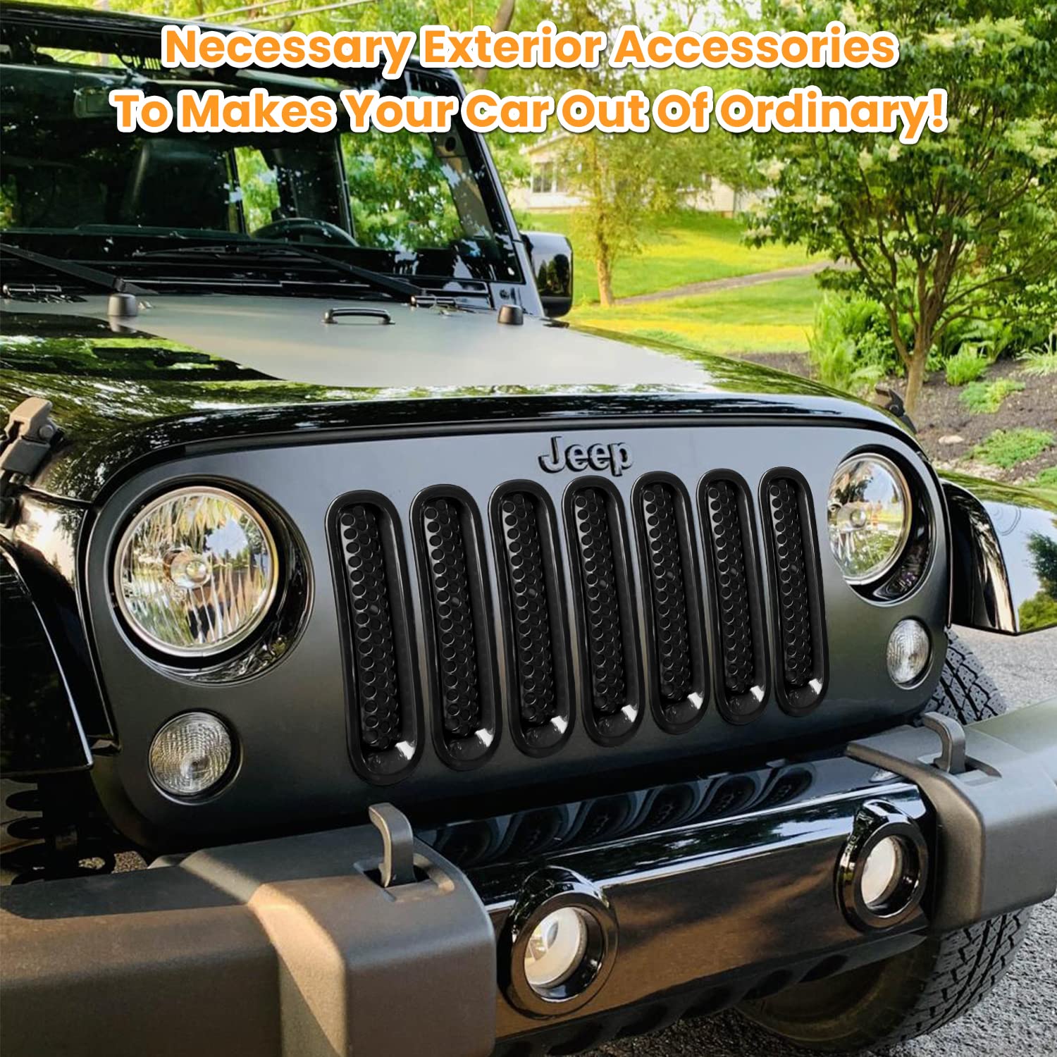 Stylish front grille upgrade that doesn’t require drilling or modifications.