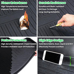 E-cowlboy trunk liner with deeper tread pattern contains dirt and debris.