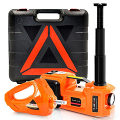 E-HEELP 5-ton electric jack side view shows reliable lifting for home garages.