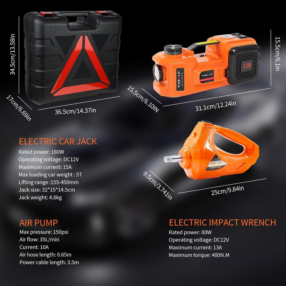 E-HEELP built-in LED lights illuminate your work area in low light.