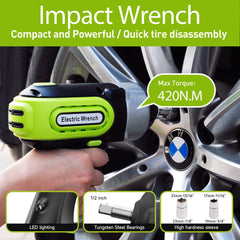 E-HEELP tire inflator pump for on-site tire pressure adjustments.