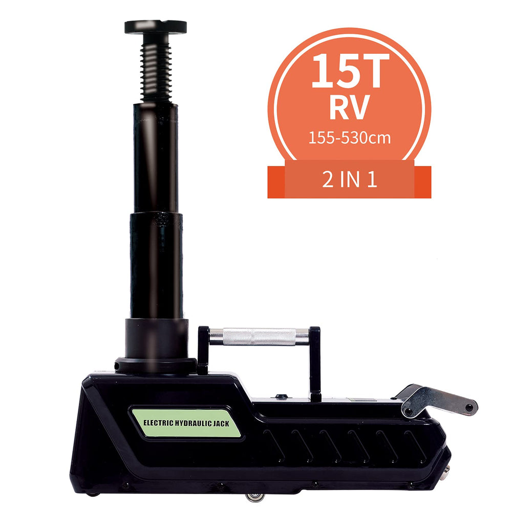 E-HEELP jack compatible with sedans, SUVs, RVs, campers, and trucks.