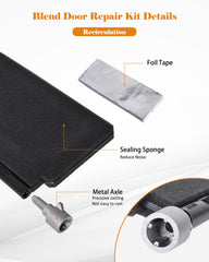 E-Shin blend door kit installed in glove box area for easy replacement.