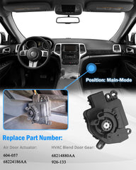 E-Shin main mode Dodge Durango dashboard view illustrating versatile climate settings.