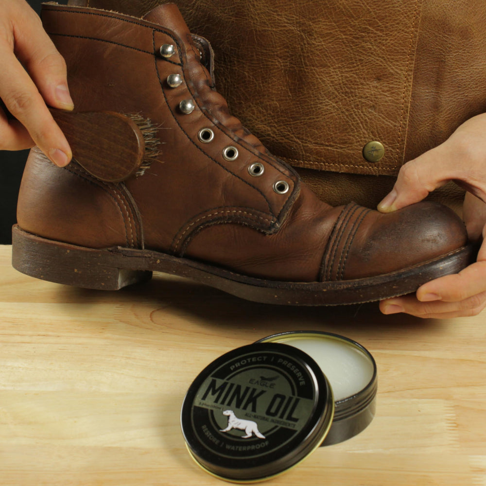 Eagle full-grain leather care for boots, jackets, and bags