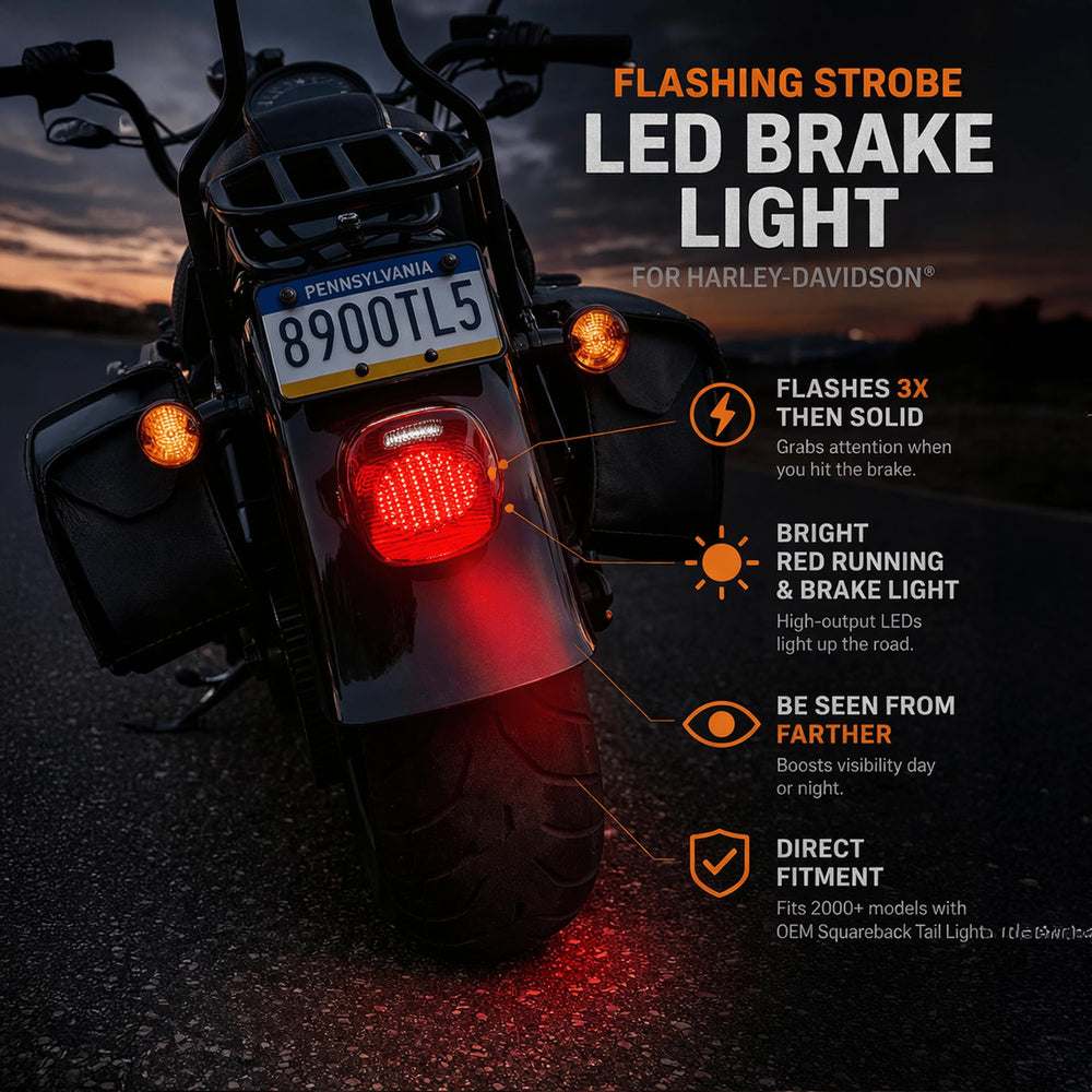 Eagle Lights plug-and-play installation connects to Harley factory harness easily.